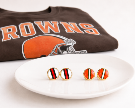 Cleveland Football Studs - Gold Arrow Studios 