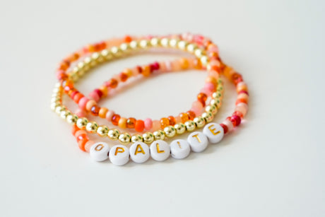 Opalite Tiny Bead Bracelet - Gold Arrow Studios 