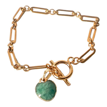 Amazonite Heart Bracelet