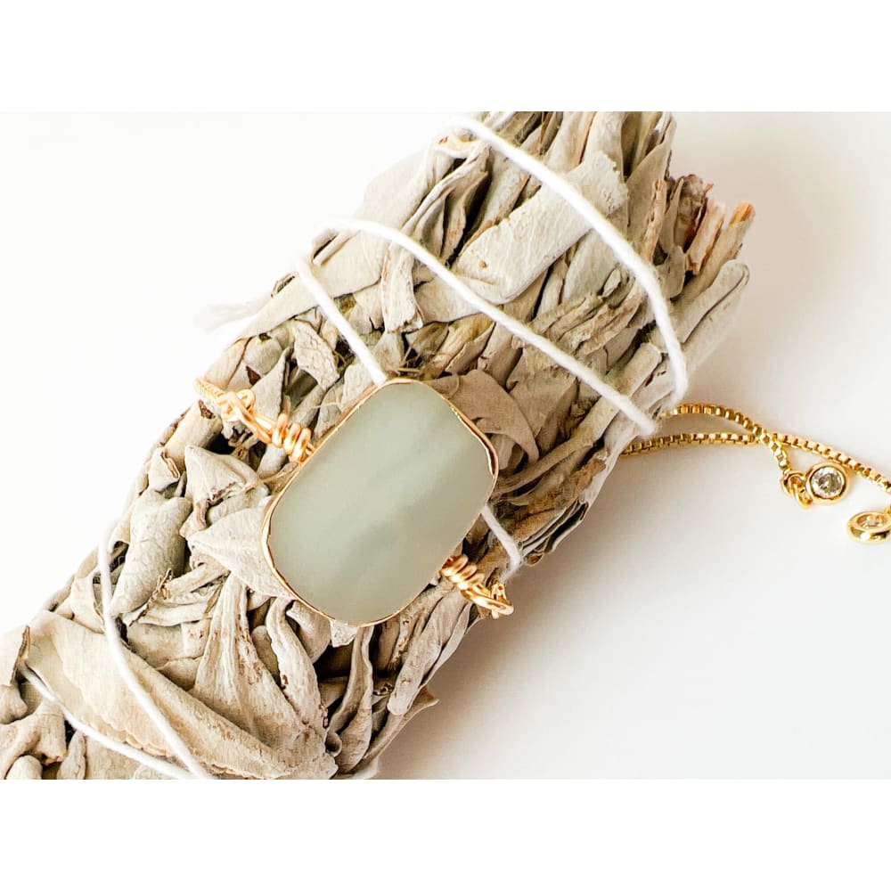 Amazonite Minimalist Bracelet - Pale Blue