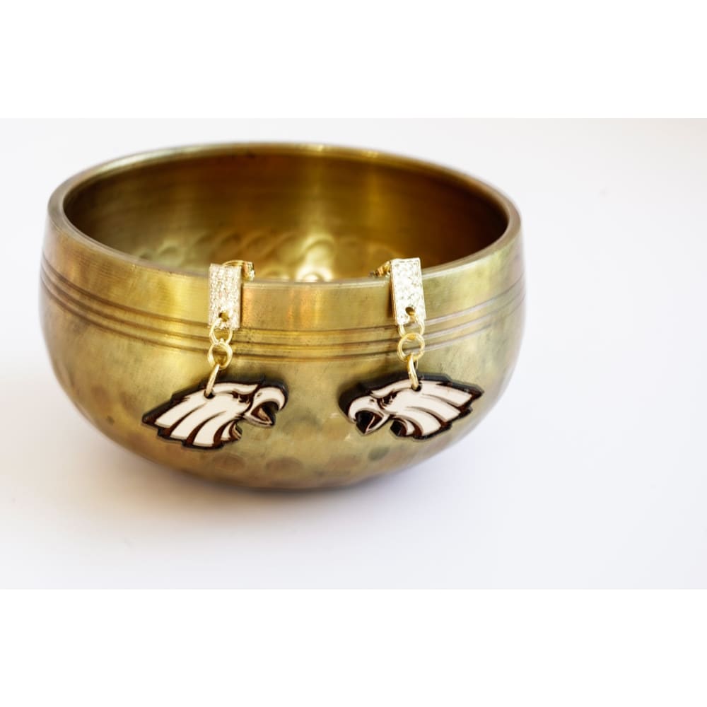 Avon Eagle Wood Dangles - Stud Earrings