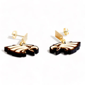 Avon Eagle Wood Dangles - Stud Earrings