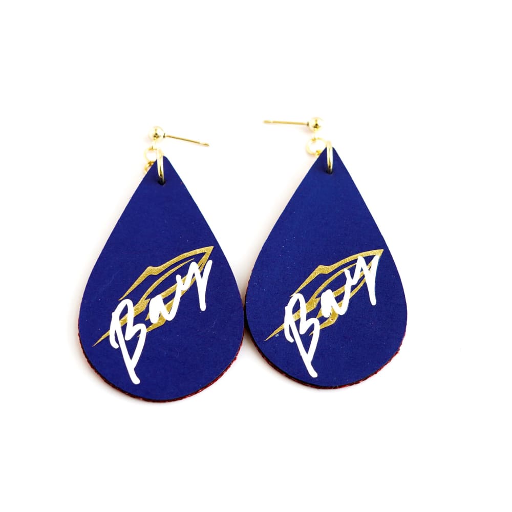 Bay Rockets Dangles - Bay Script & Gold Rocket