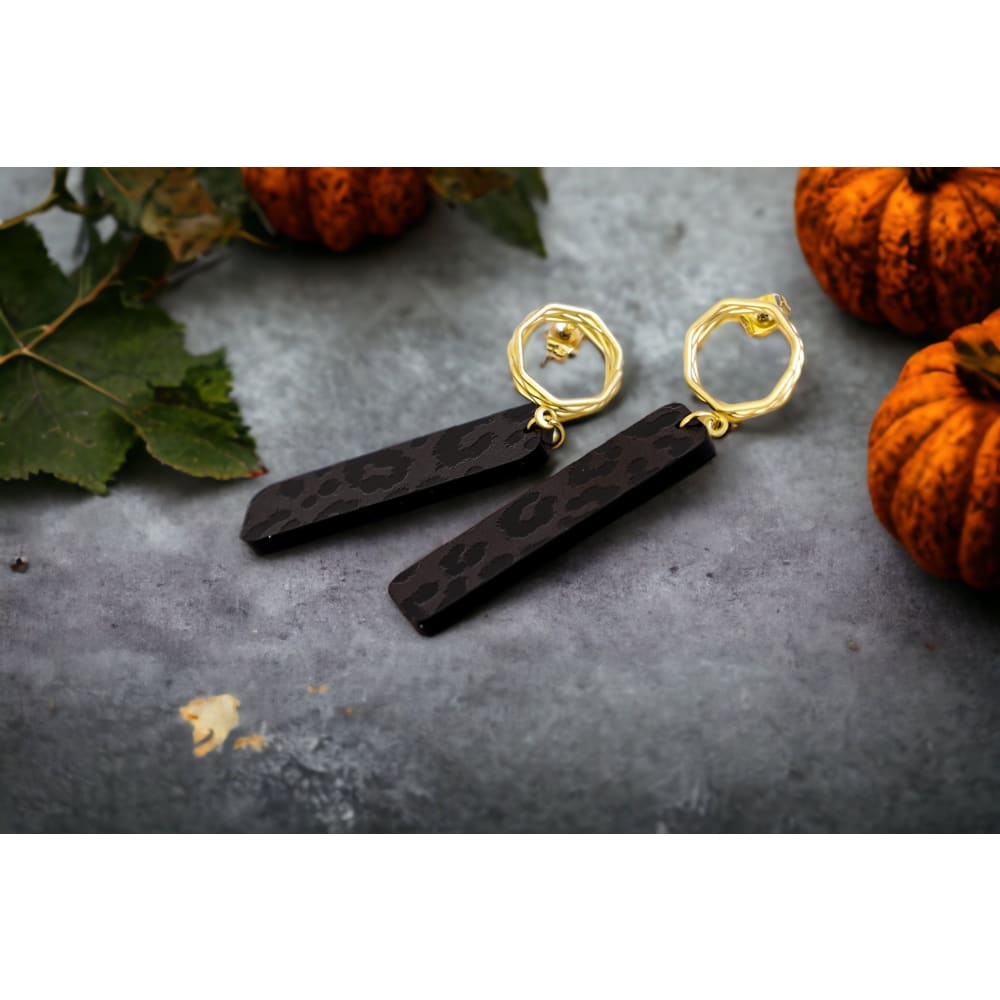 Black Leopard Dangles