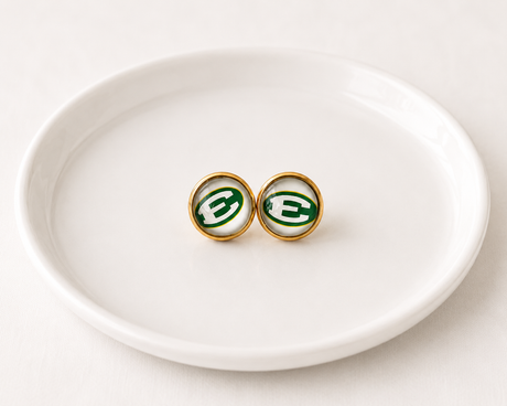 St. Edward School Spirit Earrings - Gold Arrow Studios 
