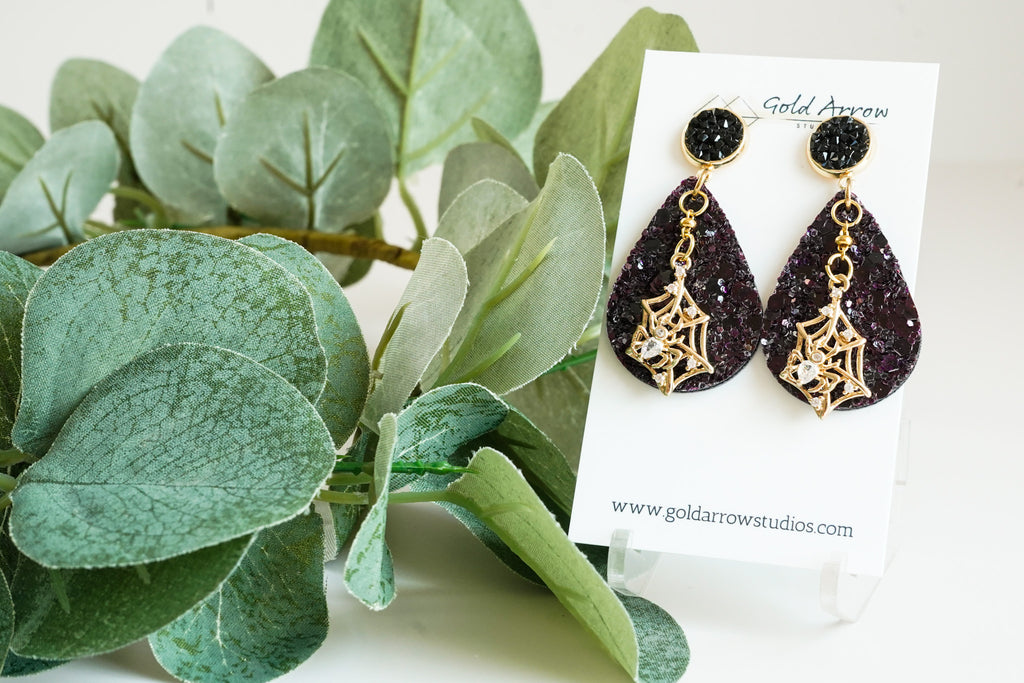 Plum Potions Dangles - Gold Arrow Studios 