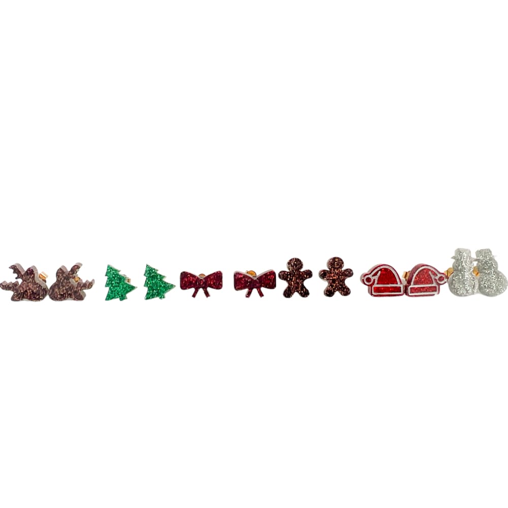 Christmas Glitter Studs